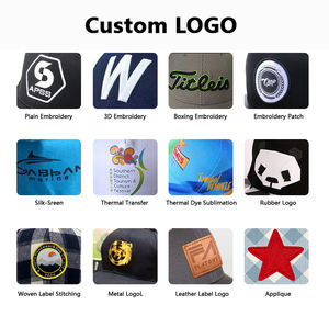 Nón kết thể thao chất lượng cao, thêu tùy chỉnh hoàn toàn, vành cong, màu đen, họa tiết chấm báo dành cho cả nam và nữ - Product Image 3