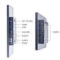 Lamitouch 10.4-17 pouces, écran tactile industriel, PC industriel, Intel J6412/J4125 Core I3/i5/i7, sans ventilateur, IP65, étanche, multi-OS, SSD