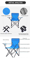 Fauteuil pliant de camping personnalisé en Oxford 600D, portable, pour pique-nique, randonnée, voyage, jardin, plage, pêche, avec porte-gobelet