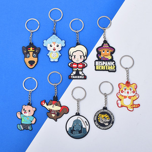 Promotional Business Gift for Custom logo Key Ring Personalized Key Chain Soft Rubber Custom Keychain