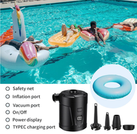 Dernière Pompe à Air Portable Type C Rechargeable avec Batterie au Lithium 5200mAh, Écran LCD en Plastique, pour Coussin Gonflable et Accessoires de Camping