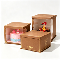 Boîte à pâtisserie de luxe en carton doré, boîte cadeau pliable, impression UV, impression de logo personnalisée, boîte de boulangerie, écologique, recyclable