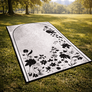 <span class=keywords><strong>Tappeto</strong></span> da Preghiera Musulmano di Lusso Lavabile in Flanella con <span class=keywords><strong>Frange</strong></span> e Design Stampato, <span class=keywords><strong>Tappeto</strong></span> Islamico Arabo Indonesiano - Product Image 3