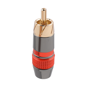 Connecteur <span class=keywords><strong>RCA</strong></span> plaqué or 24 carats OEM - Prise audio mâle avec design à vis, grande ouverture de 8,3 mm pour câble de haut-parleur DIY - Product Image 5