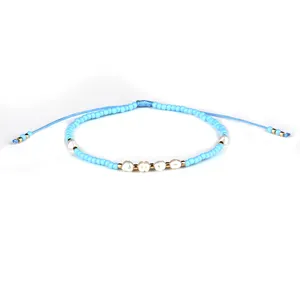 Dainty Bohemian Tassel Women Adjustable 2mm 3mm 4mm Measly Beaded Colorful Braided Bracelet