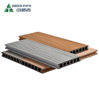 Plancher composite en WPC co-extrudé sans entretien, aspect bois naturel, résistant aux intempéries pour jardin extérieur
