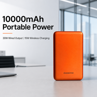 Batterie externe en alliage d'aluminium magnétique 10000mAh, aimant puissant N52, 30W USB-C PD, charge sans fil 15W, batterie portable