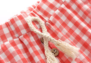 Vêtements pour bébés, jeans à carreaux pour enfants, pantalons en coton pour filles avec des motifs à carreaux, vente en gros en Chine - Product Image 4