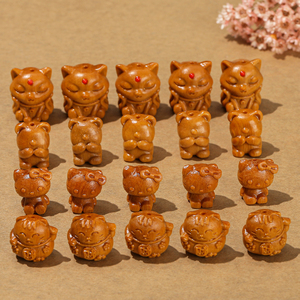 JD เครื่องประดับจี้รูปดอกบัวคู่ทำจากไม้จันทน์ธรรมชาติสำหรับทำเครื่องประดับ - Product Image 3