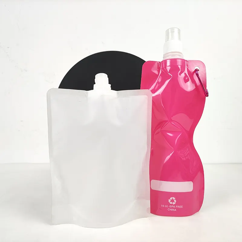 Biodegradable शैम्पू तरल फिर से भरना खड़े हो जाओ प्लास्टिक पाउच टोंटी रस बैग पुन: प्रयोज्य पेय पैकेजिंग थैली