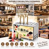 Distributeur de thé aux perles DIY à 3 robinets, machine commerciale automatique de vente de thé au lait, 3 saveurs