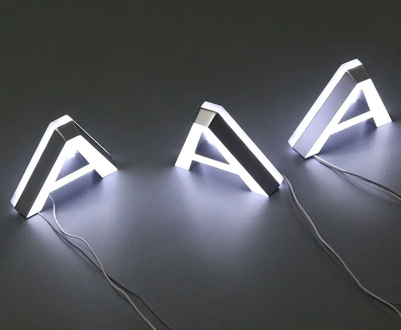 Kanal buchstabe LED Rand beleuchtet Zeichen solide Acryl LED-Zeichen mit niedrigem Preis