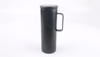 Vaso Térmico de Acero Inoxidable con Estampado Vintage, Mini, de Alta Calidad, Portátil, con Anillo de Transporte, Gran Capacidad, 6-12 Horas
