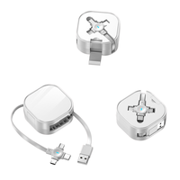 Nouveau produit Câble 3 en 1 Type C USB extensible à charge rapide et transfert de données pour téléphone portable