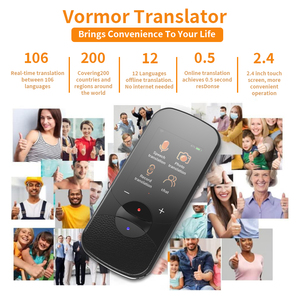 VORMOR T11 <span class=keywords><strong>Best</strong></span> Seller Wifi Idioma instantáneo portátil Preciso Traducción en línea sin conexión Dispositivo de traductor de idioma de voz AI - Product Image 3