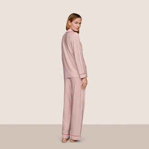 <span class=keywords><strong>Pigiama</strong></span> Joymay personalizzato di alta qualità, 100% <span class=keywords><strong>cotone</strong></span> di bambù, da donna, a maniche lunghe, <span class=keywords><strong>con</strong></span> pantaloni a righe, <span class=keywords><strong>pigiama</strong></span> a due pezzi <span class=keywords><strong>con</strong></span> <span class=keywords><strong>bottoni</strong></span>. - Product Image 3