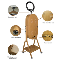 Cabina de Fotos Portátil Lista para Alquilar con Luz RGB, Software Gratuito, Acabado Madera, Pantalla Táctil de 21.5 Pulgadas y Espejo