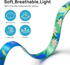 Juego de arnés y correa ajustable para gatos a prueba de Escape, arnés suave y ligero para caminar, arnés para gatitos pequeños, medianos y grandes - Product Image 3