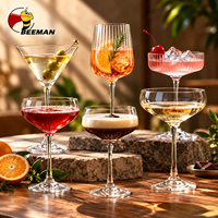 Ensemble de verres à cocktail BEEMAN, verres à pied en verre transparent, coupes à martini, verres à vin, articles de bar pour la maison, bar, restaurant, hôtel, vente en gros, OEM