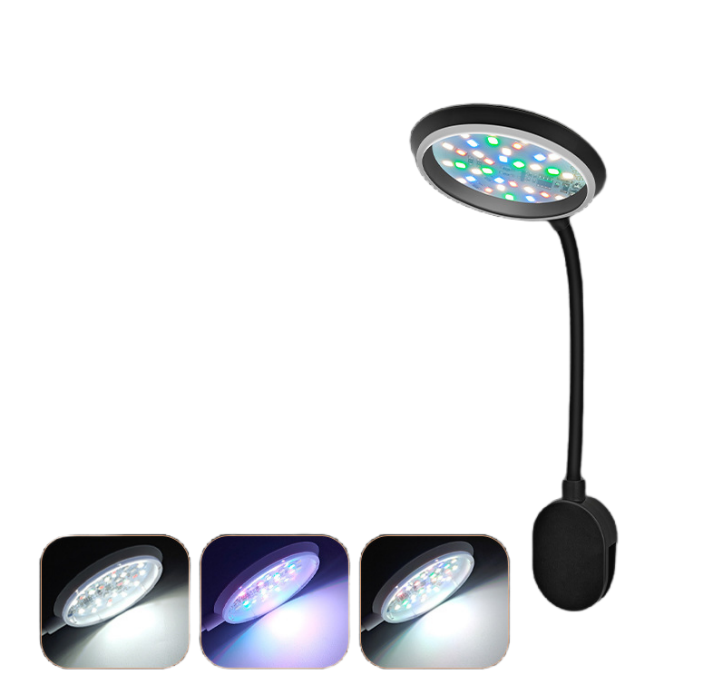 Black  (color changing) usb mini 4.8w clip lamp