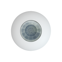 Détecteur PIR infrarouge filaire monté au plafond, portée 10 m, ABS, 9-16 VDC, capteur de mouvement à 360 degrés, alarme lumineuse pour systèmes d'alarme