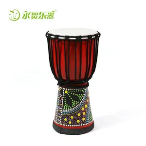 Tambor de madeira africano tradicional, artesanato africano de alta qualidade djembe