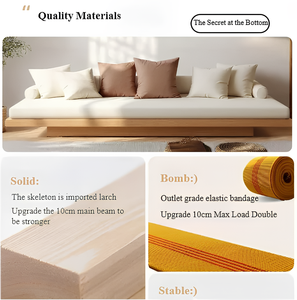 Divano in Legno Massello per Soggiorno, Adatto per una Famiglia di Tre, Estremamente Confortevole ed Elegante - Product Image 6