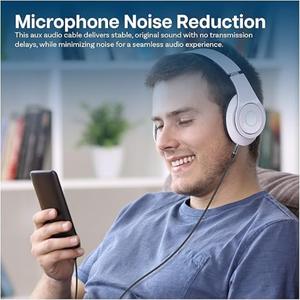 Cable de audio auxiliar Focanden de 3.5 mm macho a macho con revestimiento de nailon trenzado para conexión de audio y video en automóviles. - Product Image 4