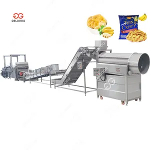 Gelgoog Fruit Banana Chip Slice Production Line Machine Complete Green Banana Plantain Chips Production Line