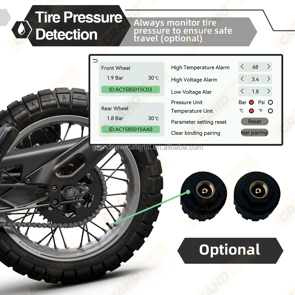 MO640MB、230MB Grandnavi Portable Motorcycle Wireless Carplay - 6.3 Inch