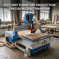 Machine de fraisage CNC à commande numérique ATC linéaire 1300x2500mm 1530 4*8ft avec broche 9kW et changement d'outil automatique pour le travail du bois sur mesure