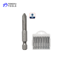Jeu de 10 embouts de tournevis à chocs PH2, tige hexagonale 50 mm, embouts magnétiques en acier S2 pour visseuse à chocs et perceuse