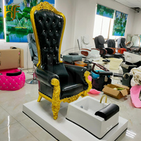 Fauteuil de pédicure Royal Spa, salon de manucure de luxe, fauteuil de pédicure et de manucure, trône royal, design d'art des ongles