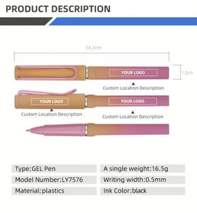 Large Capacity 0.5Mm Plastic Gel Blue Black Ink Promotional Signature <b>Pen</b> With Custom Logo - Product Image 5