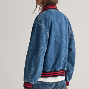 Chaqueta vaquera lavada para mujer 2025 al por mayor, chaqueta abotonada, abrigo estilo béisbol para mujer - Product Image 2