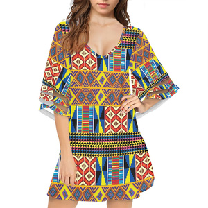 Kitenge with Chiffon - Elegant African Women's Clothing