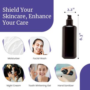 Flacon pompe en verre 200 ml rechargeable <span class=keywords><strong>pour</strong></span> cosmétiques, lotions maison, soins de la peau, shampoing, huiles essentielles - Product Image 4