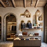 Usine personnalisée haute couture hommes magasin présentoir magasin de vêtements design d'intérieur