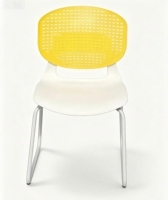 Chaise de bureau et de salle de classe moderne, durable, ergonomique et ventilée, avec base en plastique perforé à motif étoile, empilable, pour écoles et hôpitaux