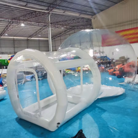 2025 gros événement en plein air Camping gonflable Transparent bulle dôme tente boule à neige ballon arc fête décor à vendre