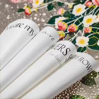 Papier d'emballage pour fleurs imperméable de style minimaliste, imprimé en anglais, emballage personnalisé en OPP pour anniversaire, bricolage, bouquet, fleuriste