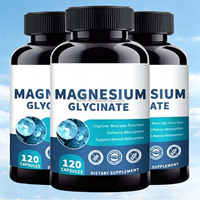 Capsules de glycinate de magnésium et de zinc 500mg 120 gélules végétales, haute absorption, sans OGM, sans gluten, pour la relaxation musculaire et mentale, en vrac, OEM