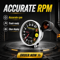 MrGauge 125mm Pengukur Tachometer Balap 832 N 10K Dial Hitam 0-10000RPM StepperMotor RPMMeter untuk Aksesori Modifikasi Mobil