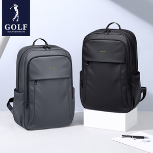 GOLF Men's <b>Backpack</b> 15.6-inch Laptop Bag Large Capacity Waterproof Business Travel Commute Unisex Solid Color Fog Black - Product Image 5