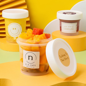 Limpar PP Sobremesa Shot Óculos <span class=keywords><strong>500ml</strong></span> Mini Ice Cream Amostra Copos Plásticos Sobremesa Recipiente de Iogurte para Embalagem Premium - Product Image 2