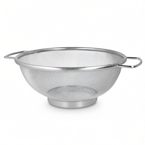 MetalTex Stand Screen Mesh <b>Strainer</b> Stainless Steel Kitchen <b>Colander</b> With Handles For Draining Pasta Vegetables Fruits - Product Image 2