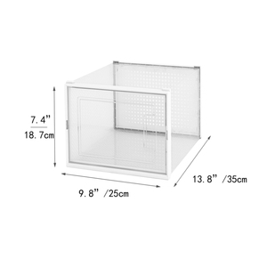 Organizador de armario de zapatos de plástico de doble nivel plegable al por mayor cajas de zapatos de bebé coloridas de nuevo estilo para baño cocina sala de estar - Product Image 5