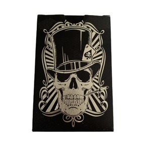 Carte da Poker Nere Placcate in Lamina, Divertenti con Faccine Sorridenti Spaventose, Carte da Gioco in PET di Alta Qualità con Scatola - Product Image 3