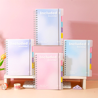 Carnets à spirales en plastique A4 personnalisés colorés avec reliure à spirale avec design en couleur aux coins ronds