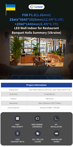 P2.6 2,6 Mm 640x480mm Servicio frontal Interior Fijo Cuadrado Pilar Cubo Video Montado en la pared Aluminio Techo Pantalla <span class=keywords><strong>LED</strong></span> - Product Image 5